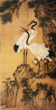 Grúas Shenquan en China tradicional Pinturas al óleo